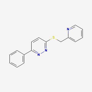 3-Phenyl-6-((pyridin-2-ylmethyl)thio)pyridazine