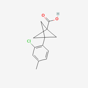 molecular formula C13H13ClO2 B2964089 3-(2-Chloro-4-methylphenyl)bicyclo[1.1.1]pentane-1-carboxylic acid CAS No. 2287340-77-4