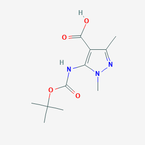 1,3-Dimethyl-5-[(2-methylpropan-2-yl)oxycarbonylamino]pyrazole-4-carboxylic acid