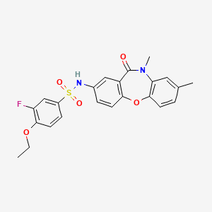 N-(8,10-dimethyl-11-oxo-10,11-dihydrodibenzo[b,f][1,4]oxazepin-2-yl)-4-ethoxy-3-fluorobenzenesulfonamide