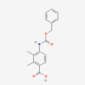 molecular formula C17H17NO4 B2964100 2,3-Dimethyl-4-(phenylmethoxycarbonylamino)benzoic acid CAS No. 2248268-74-6