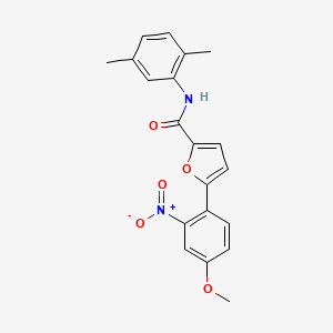 molecular formula C20H18N2O5 B2964108 N-(2,5-二甲基苯基)-5-(4-甲氧基-2-硝基苯基)呋喃-2-羧酰胺 CAS No. 887347-98-0