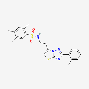 2,4,5-trimethyl-N-(2-(2-(o-tolyl)thiazolo[3,2-b][1,2,4]triazol-6-yl)ethyl)benzenesulfonamide