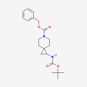 molecular formula C20H28N2O4 B2964126 6-Benzyloxycarbonyl-1-(tert-butoxycarbonyl) amino-6-azaspiro[2.5]octane CAS No. 147610-86-4