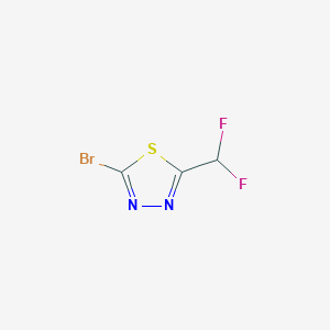 molecular formula C3HBrF2N2S B2964132 2-溴-5-(二氟甲基)-1,3,4-噻二唑 CAS No. 1340313-49-6