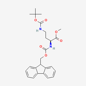 molecular formula C25H30N2O6 B2964133 甲基 (2S)-4-{[(叔丁氧羰基)氨基]-2-{[(9H-芴-9-基甲氧基)羰基]氨基}丁酸酯 CAS No. 125218-68-0