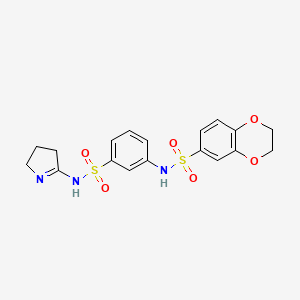 N-[3-(3,4-dihydro-2H-pyrrol-5-ylsulfamoyl)phenyl]-2,3-dihydro-1,4-benzodioxine-6-sulfonamide