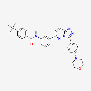 molecular formula C32H32N6O2 B2964140 4-(tert-butyl)-N-(3-(3-(4-morpholinophenyl)-[1,2,4]triazolo[4,3-b]pyridazin-6-yl)phenyl)benzamide CAS No. 1251624-37-9