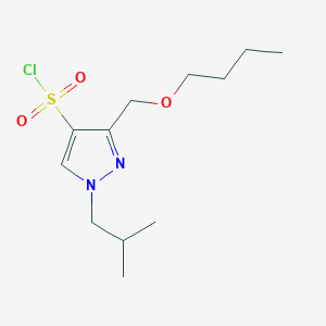 3-(butoxymethyl)-1-isobutyl-1H-pyrazole-4-sulfonyl chloride