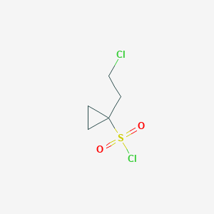 molecular formula C5H8Cl2O2S B2964148 1-(2-氯乙基)环丙烷-1-磺酰氯 CAS No. 2230807-17-5