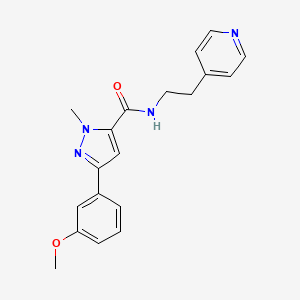 3-(3-methoxyphenyl)-1-methyl-N-(2-(pyridin-4-yl)ethyl)-1H-pyrazole-5-carboxamide