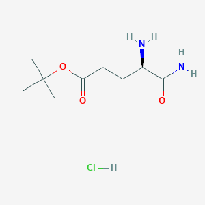 molecular formula C9H18N2O3 B2964151 tert-Butyl (R)-4,5-diamino-5-oxopentanoate monohydrochloride CAS No. 66575-26-6