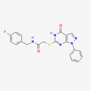N-(4-fluorobenzyl)-2-((4-oxo-1-phenyl-4,5-dihydro-1H-pyrazolo[3,4-d]pyrimidin-6-yl)thio)acetamide