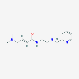 molecular formula C16H26N4O B2964157 (E)-4-(Dimethylamino)-N-[2-[methyl(1-pyridin-2-ylethyl)amino]ethyl]but-2-enamide CAS No. 2411327-47-2