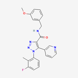 molecular formula C23H20FN5O2 B2964159 1-(3-fluoro-2-methylphenyl)-N-(3-methoxybenzyl)-5-pyridin-3-yl-1H-1,2,3-triazole-4-carboxamide CAS No. 1251568-28-1