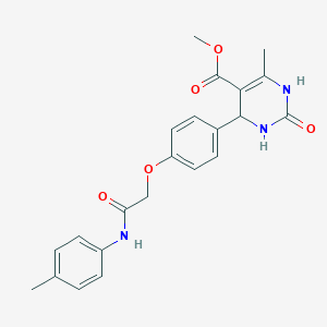 molecular formula C22H23N3O5 B296416 methyl 6-methyl-4-[4-[2-(4-methylanilino)-2-oxoethoxy]phenyl]-2-oxo-3,4-dihydro-1H-pyrimidine-5-carboxylate 