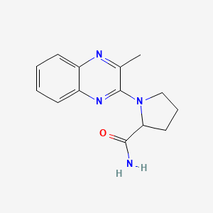 molecular formula C14H16N4O B2964168 1-(3-Methylquinoxalin-2-yl)pyrrolidine-2-carboxamide CAS No. 2308026-71-1