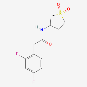 molecular formula C12H13F2NO3S B2964177 2-(2,4-Difluorophenyl)-N-(1,1-dioxothiolan-3-yl)acetamide CAS No. 2325964-88-1