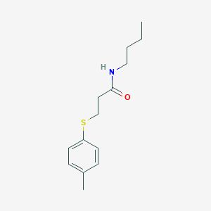 molecular formula C14H21NOS B296418 N-butyl-3-[(4-methylphenyl)sulfanyl]propanamide 
