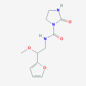 molecular formula C11H15N3O4 B2964181 N-(2-(furan-2-yl)-2-methoxyethyl)-2-oxoimidazolidine-1-carboxamide CAS No. 1795359-91-9