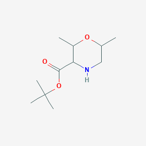 molecular formula C11H21NO3 B2964185 Tert-butyl 2,6-dimethylmorpholine-3-carboxylate CAS No. 2248266-79-5