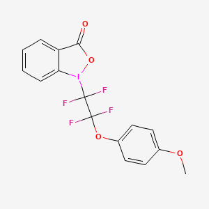 molecular formula C16H11F4IO4 B2964190 1-(4-methoxyphenoxy tetrafluoroethy)-1,2-benzidoxodol-3(1H)-one CAS No. 1836233-20-5