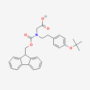 molecular formula C29H31NO5 B2964192 2-((((9H-芴-9-基)甲氧羰基)(4-(叔丁氧基)苯乙基)氨基)乙酸 CAS No. 258332-56-8