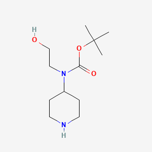 molecular formula C12H24N2O3 B2964193 叔丁基 N-(2-羟乙基)-N-(哌啶-4-基)氨基甲酸酯 CAS No. 367282-50-6