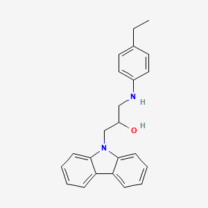 molecular formula C23H24N2O B2964195 1-咔唑-9-基-3-(4-乙基苯胺基)丙烷-2-醇 CAS No. 337489-95-9