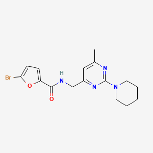 molecular formula C16H19BrN4O2 B2964199 5-溴-N-((6-甲基-2-(哌啶-1-基)嘧啶-4-基)甲基)呋喃-2-甲酰胺 CAS No. 1797974-81-2