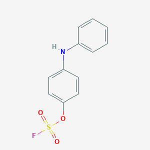 molecular formula C12H10FNO3S B2964207 1-Anilino-4-fluorosulfonyloxybenzene CAS No. 2411249-64-2