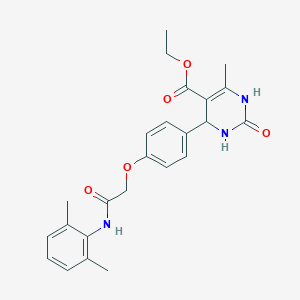 Ethyl 4-{4-[2-(2,6-dimethylanilino)-2-oxoethoxy]phenyl}-6-methyl-2-oxo-1,2,3,4-tetrahydro-5-pyrimidinecarboxylate