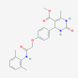 molecular formula C23H25N3O5 B296423 Methyl 4-{4-[2-(2,6-dimethylanilino)-2-oxoethoxy]phenyl}-6-methyl-2-oxo-1,2,3,4-tetrahydro-5-pyrimidinecarboxylate 