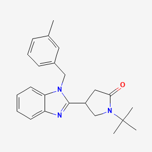molecular formula C23H27N3O B2964237 1-(tert-butyl)-4-(1-(3-methylbenzyl)-1H-benzo[d]imidazol-2-yl)pyrrolidin-2-one CAS No. 878693-98-2