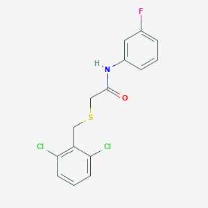 2-[(2,6-dichlorobenzyl)sulfanyl]-N-(3-fluorophenyl)acetamide