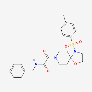 molecular formula C23H27N3O5S B2964241 N-benzyl-2-oxo-2-(4-tosyl-1-oxa-4,8-diazaspiro[4.5]decan-8-yl)acetamide CAS No. 898425-37-1