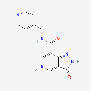 5-ethyl-3-oxo-N-(pyridin-4-ylmethyl)-3,5-dihydro-2H-pyrazolo[4,3-c]pyridine-7-carboxamide