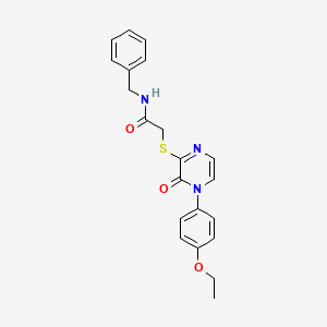 molecular formula C21H21N3O3S B2964252 N-苄基-2-[4-(4-乙氧基苯基)-3-氧代吡嗪-2-基]硫代乙酰胺 CAS No. 900007-21-8