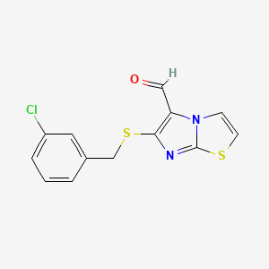 6-[(3-Chlorobenzyl)sulfanyl]imidazo[2,1-b][1,3]thiazole-5-carbaldehyde