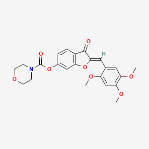 (Z)-3-oxo-2-(2,4,5-trimethoxybenzylidene)-2,3-dihydrobenzofuran-6-yl morpholine-4-carboxylate