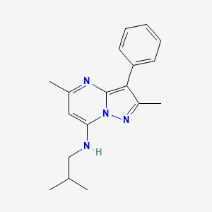 2,5-dimethyl-N-(2-methylpropyl)-3-phenylpyrazolo[1,5-a]pyrimidin-7-amine