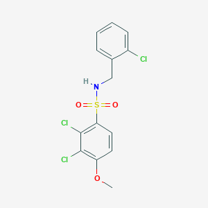 molecular formula C14H12Cl3NO3S B296427 2,3-dichloro-N-(2-chlorobenzyl)-4-methoxybenzenesulfonamide 