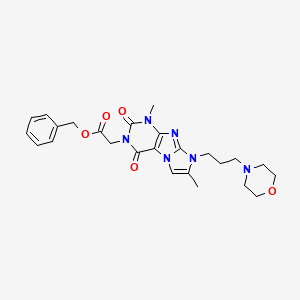 benzyl 2-(1,7-dimethyl-8-(3-morpholinopropyl)-2,4-dioxo-1H-imidazo[2,1-f]purin-3(2H,4H,8H)-yl)acetate