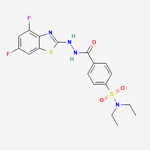 4-(2-(4,6-difluorobenzo[d]thiazol-2-yl)hydrazinecarbonyl)-N,N-diethylbenzenesulfonamide