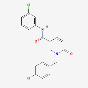 N-(3-chlorophenyl)-1-[(4-chlorophenyl)methyl]-6-oxopyridine-3-carboxamide