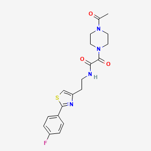 2-(4-acetylpiperazin-1-yl)-N-(2-(2-(4-fluorophenyl)thiazol-4-yl)ethyl)-2-oxoacetamide