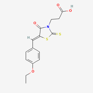 (Z)-3-(5-(4-ethoxybenzylidene)-4-oxo-2-thioxothiazolidin-3-yl)propanoic acid