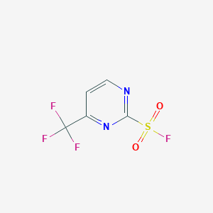 molecular formula C5H2F4N2O2S B2964300 4-(Trifluoromethyl)pyrimidine-2-sulfonyl fluoride CAS No. 2155855-60-8