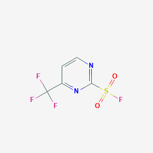 molecular formula C5H2F4N2O2S B2964300 4-(三氟甲基)嘧啶-2-磺酰氟 CAS No. 2155855-60-8