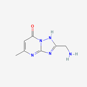 molecular formula C7H9N5O B2964307 2-(Aminomethyl)-5-methyl-[1,2,4]triazolo[1,5-a]pyrimidin-7-ol CAS No. 150190-92-4